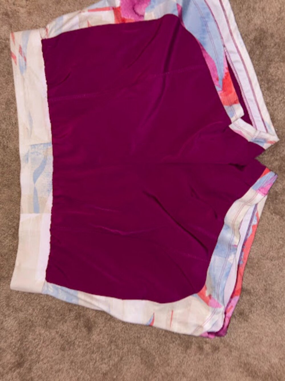Tek Gear DryTek Burgundy Abstract Trim Running Shorts Size 1X